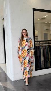 yarasa kol elbise sarı 2