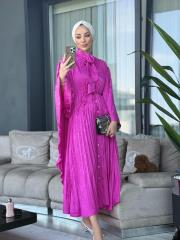 pelerin elbise mor 3