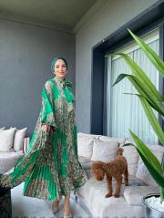 pelerin elbise yeşil 3