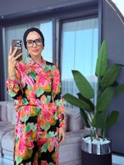 pantolon taş gömlek takım pembe 3