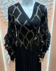 takım  görünümlü  ithal elbise siyah gold 4