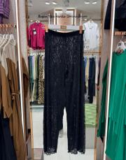 dantel pantolon siyah