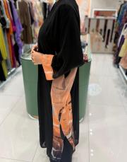 şifon pareo siyah/turuncu 2