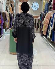 şifon pareo siyah gri 4