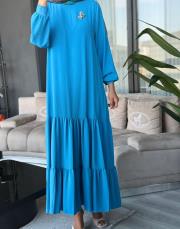 bürümcük elbise mavi 3