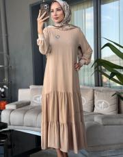 bürümcük elbise bej