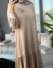 bürümcük elbise bej 2