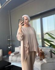 cebi parçalı takım bej