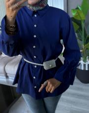 fırsat arkası pliseli gömlek lacivert 3